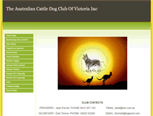 Tablet Screenshot of cattledogclubvic.com